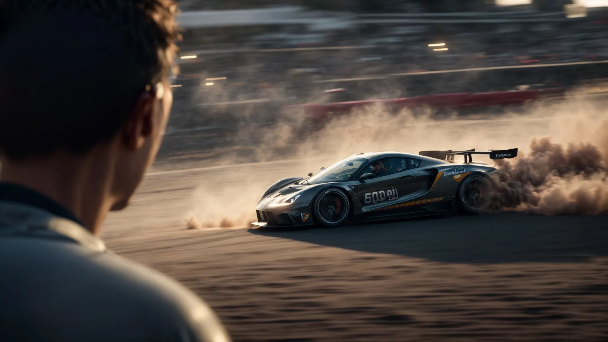 a person experiencing a high-speed racing game on a new iphone, showcasing its advanced graphics capabilities and smooth performance.