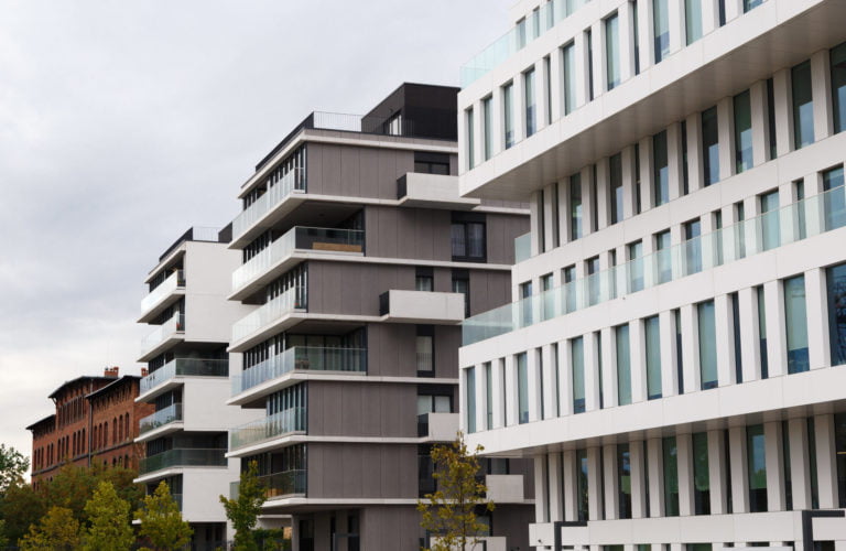 a building with many windows