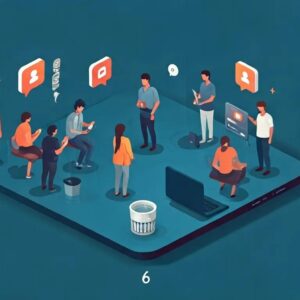 Diverse individuals interacting with social media platforms, illustrating the influence of algorithms on user engagement