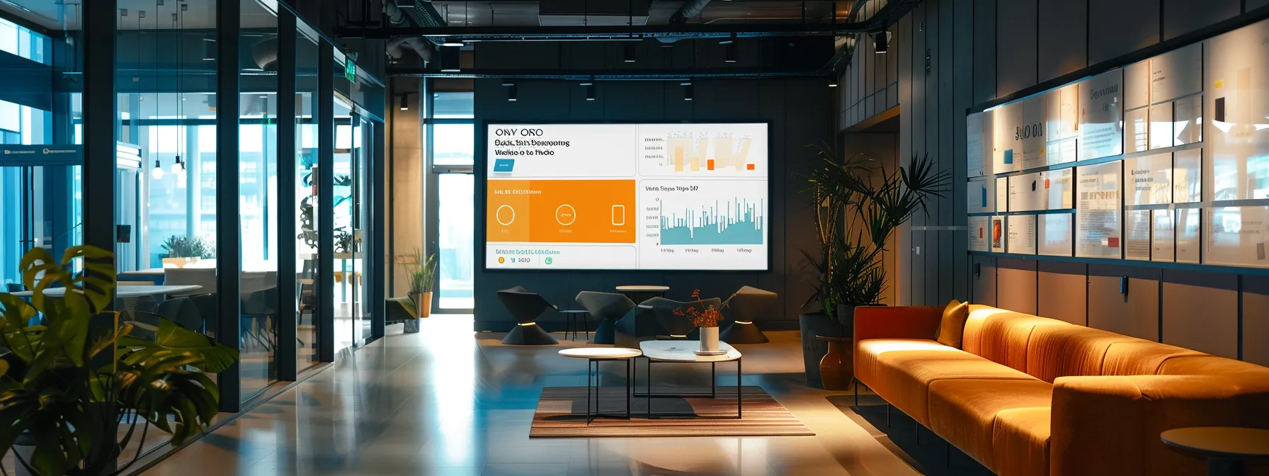 a modern office environment features a large screen displaying an interactive dashboard of otto seo’s artificial intelligence tools, with sleek furniture and vibrant digital advertisements showcasing enhanced readability and online visibility for restaurant equipment suppliers. a modern office environment features a large screen displaying an interactive dashboard of otto seo’s artificial intelligence tools, with sleek furniture and vibrant digital advertisements showcasing enhanced readability and online visibility for restaurant equipment suppliers.