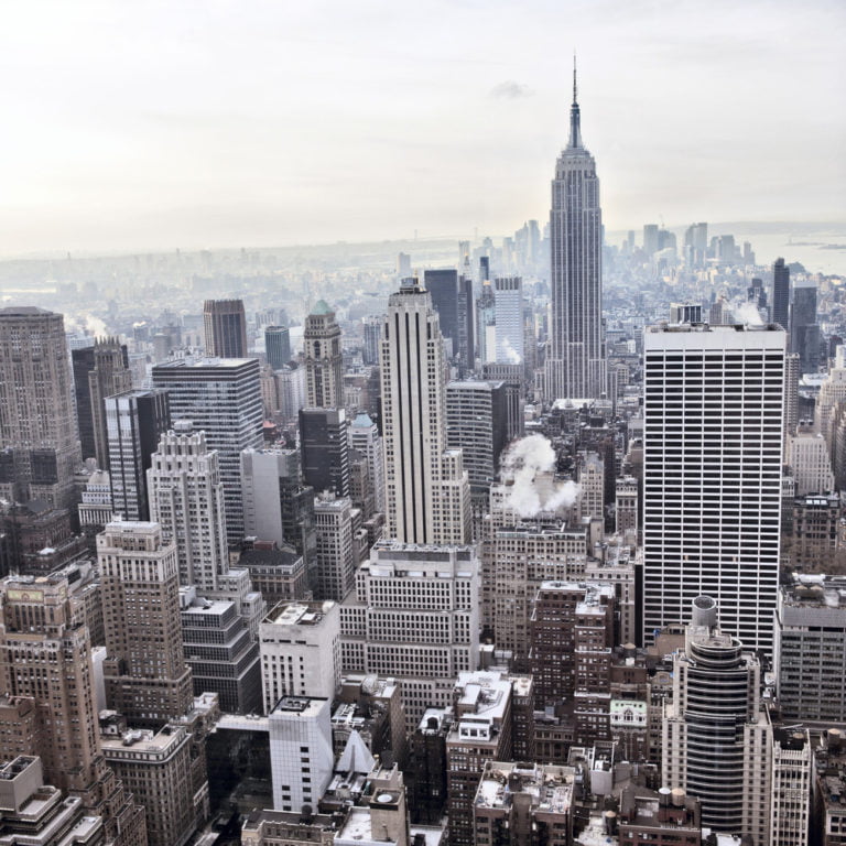 a city with tall buildings