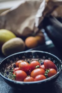 a bowl of food