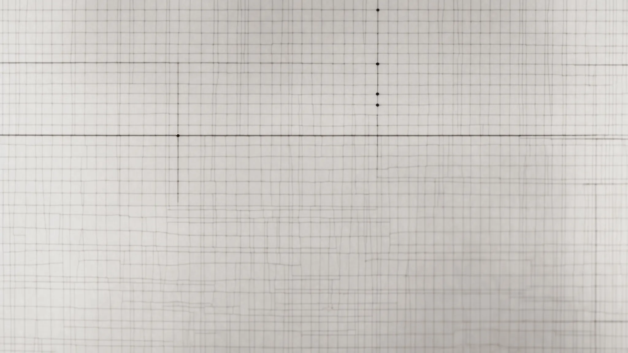 two dots are plotted on a blank grid, connected by a straight line extending across the axes.