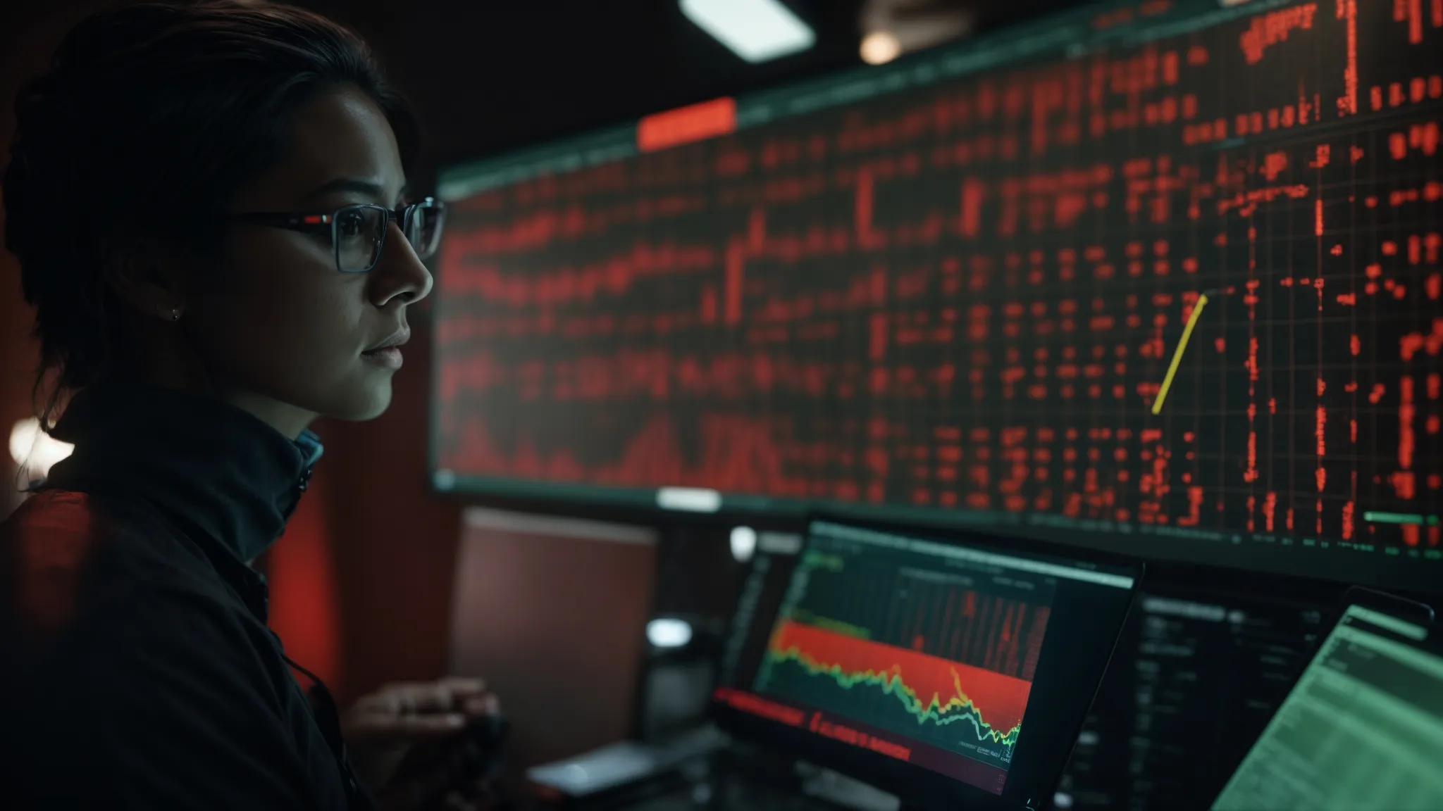 a scientist examines a graph on a computer screen, showcasing the modeling of drug dosage effects or disease spread predictions.