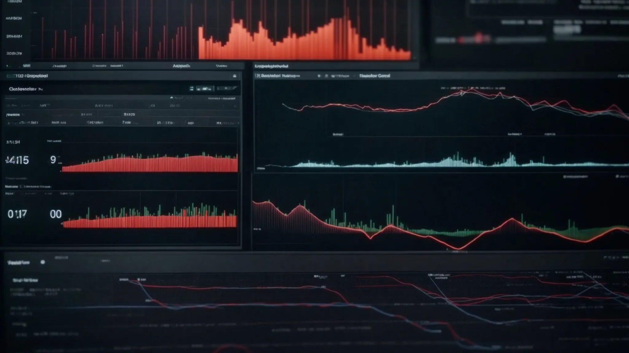 a computer screen showing graphs and analytics data.