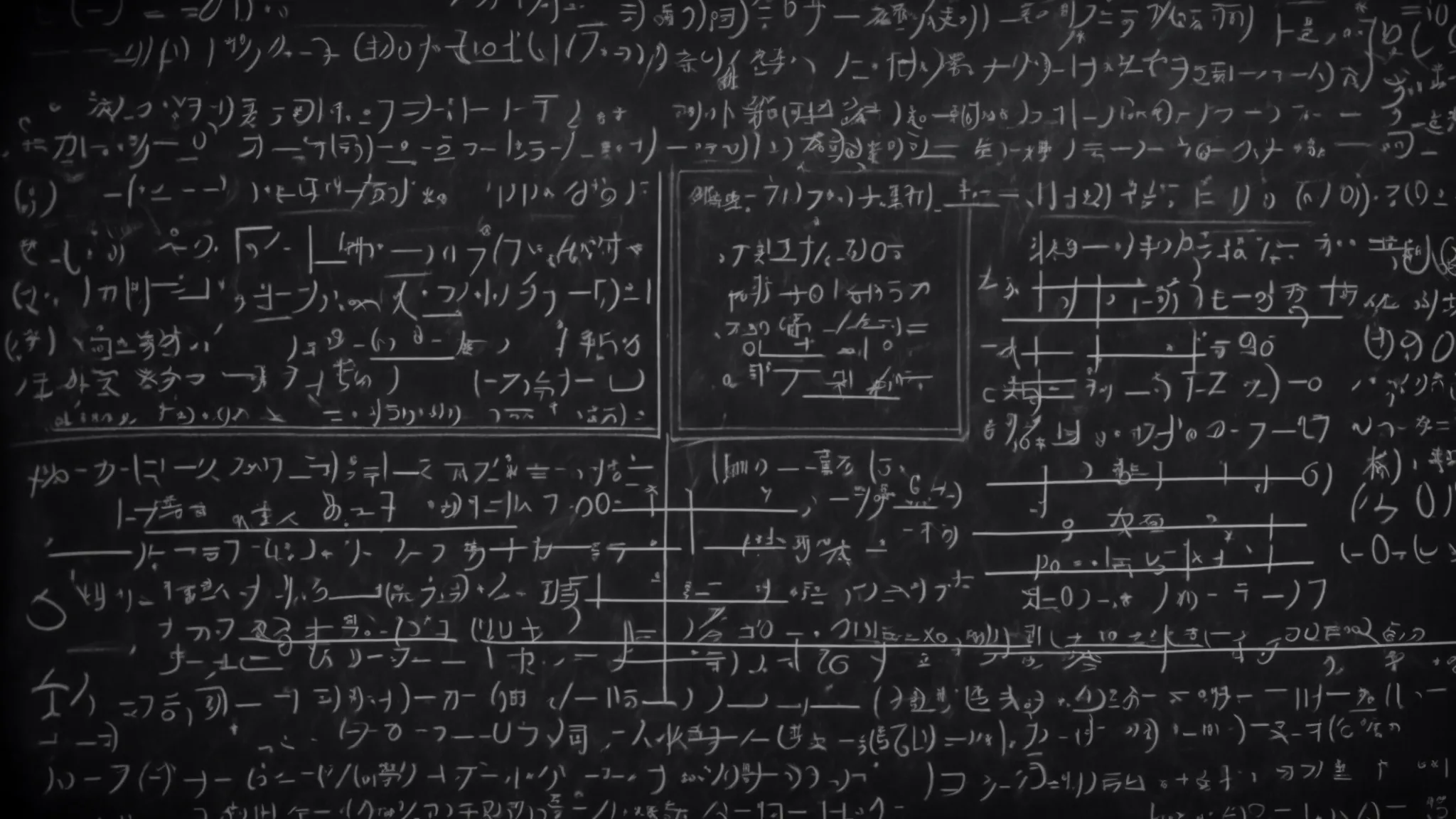 a chalkboard filled with complex algebraic equations and strategies for their solutions, devoid of any personal identifiers or specific symbols.