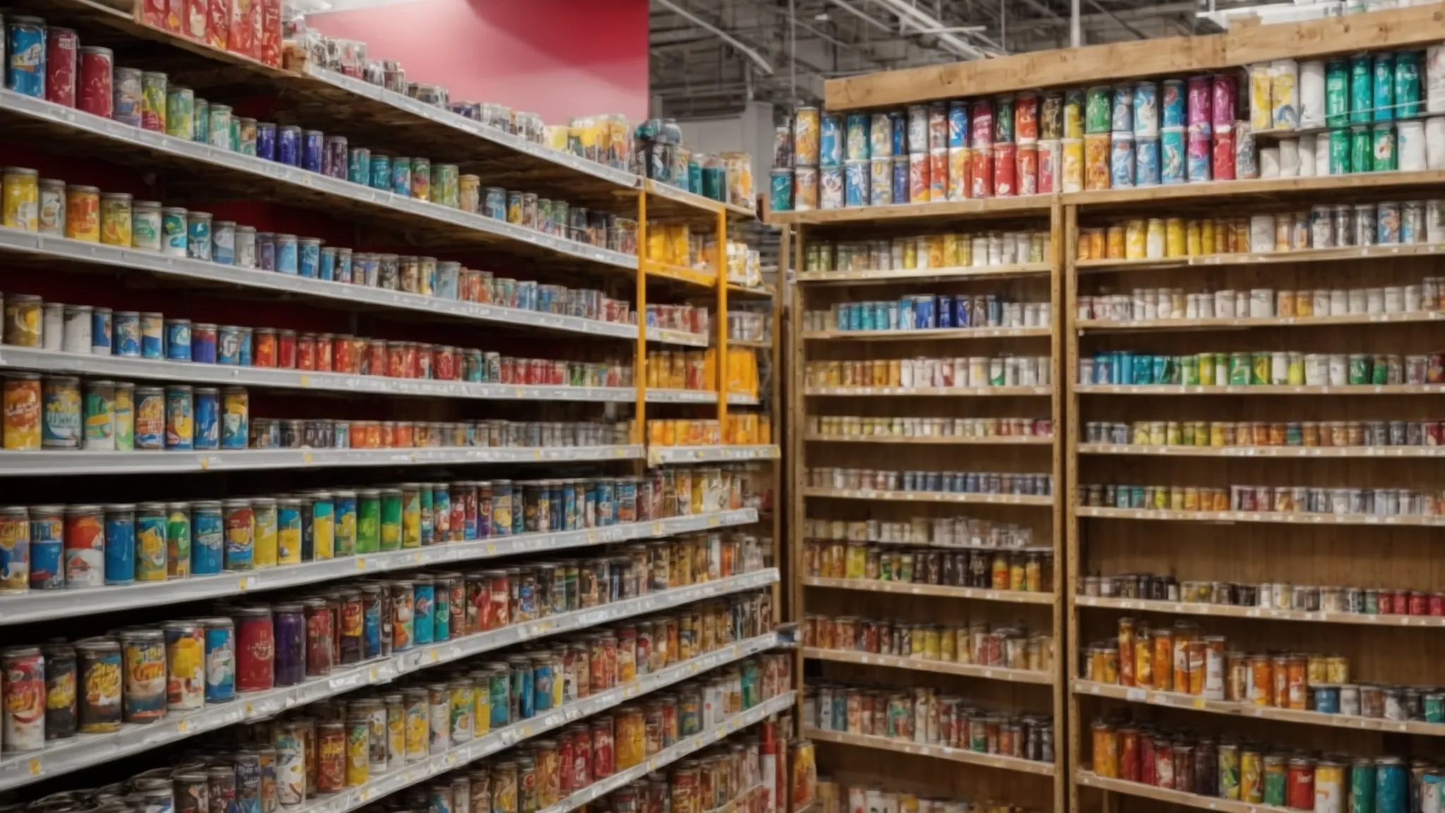 rows of vibrant paint cans line the shelves of a well-lit, spacious jacksonville store, inviting home improvement enthusiasts to browse.