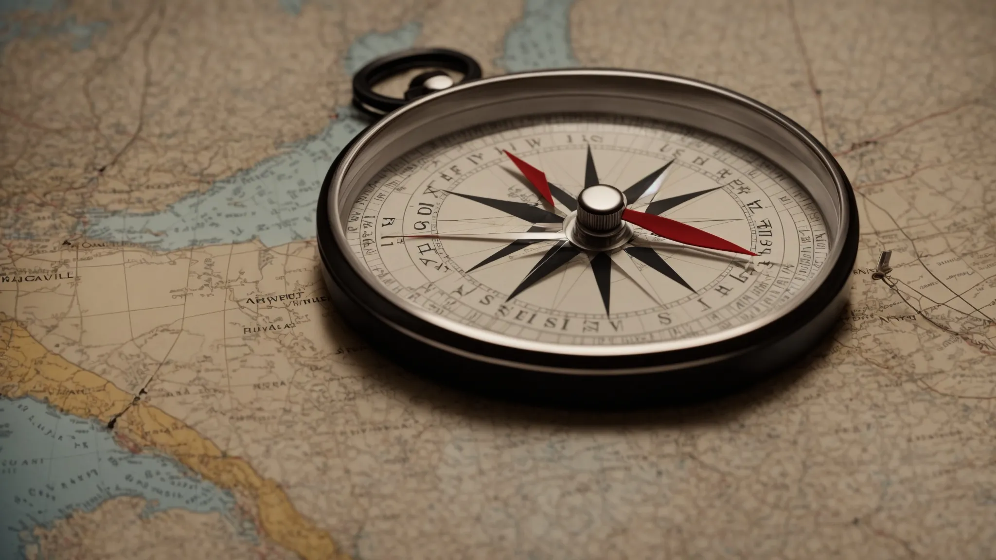 a compass lying atop a map, symbolizing the direction and planning needed in a journey.