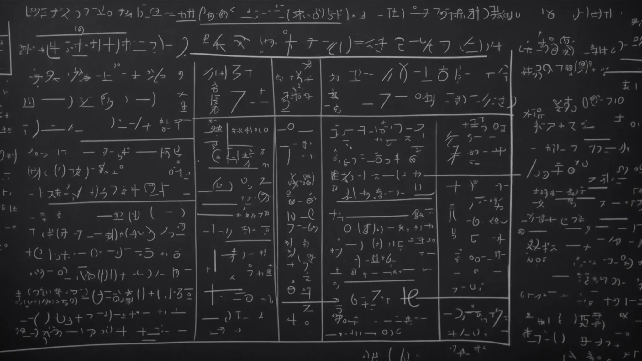 a blackboard filled with various quadratic equations in chalk highlights their structure and the diverse solutions possible within a mathematics classroom.