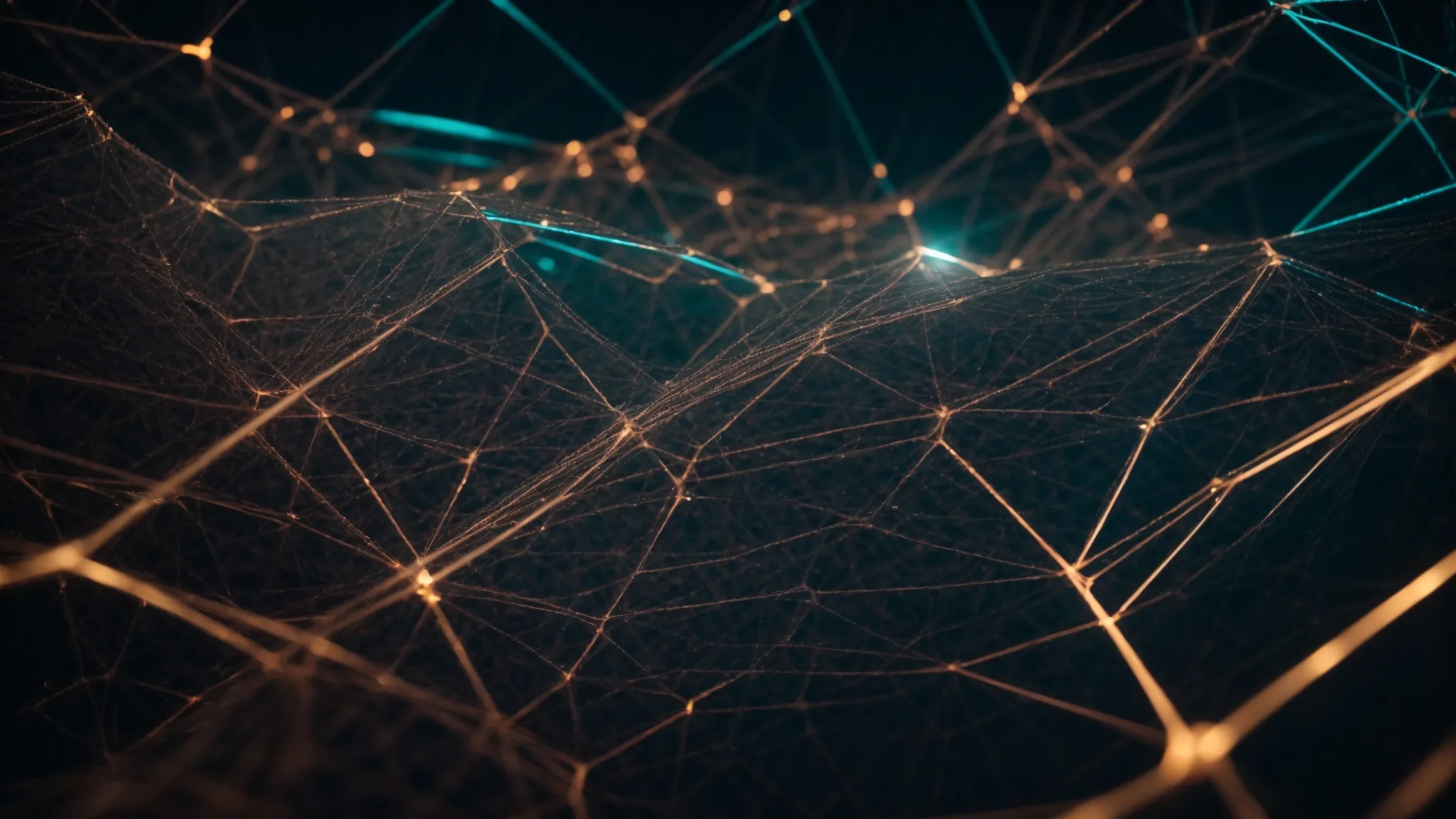 a web of interconnected nodes and lines against a digital backdrop, symbolizing the network of links across the internet.