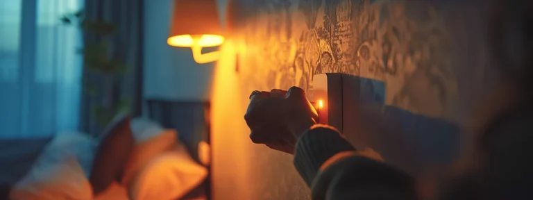 a person mounting a small camera on a wall near a pet's bed.