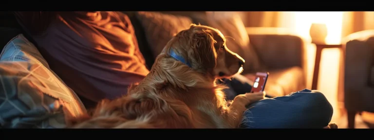 a person using a remote-controlled gadget to train a dog to sit.