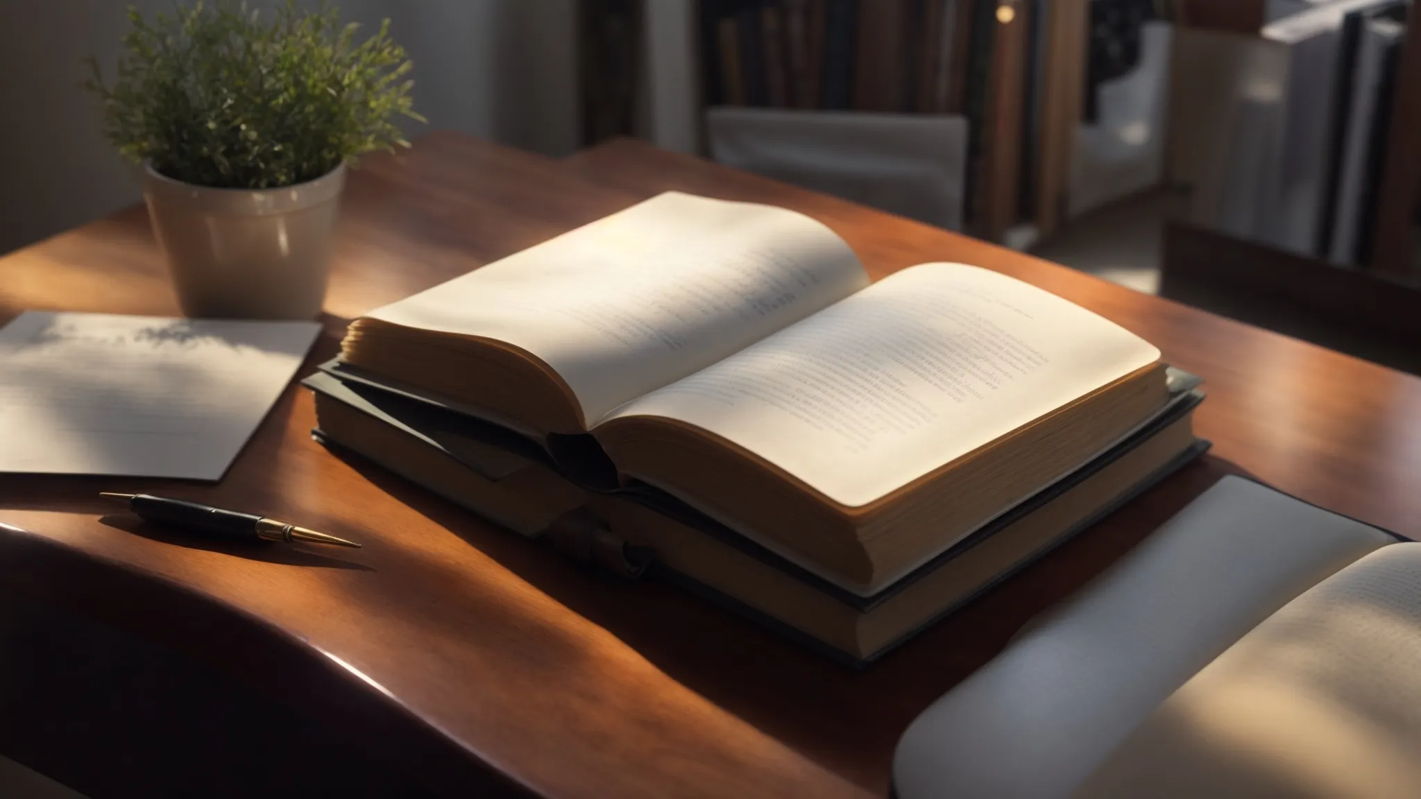 a book opened to a page featuring introductory programming concepts sits on a well-lit desk, with a visible shadow indicating a serene study environment.