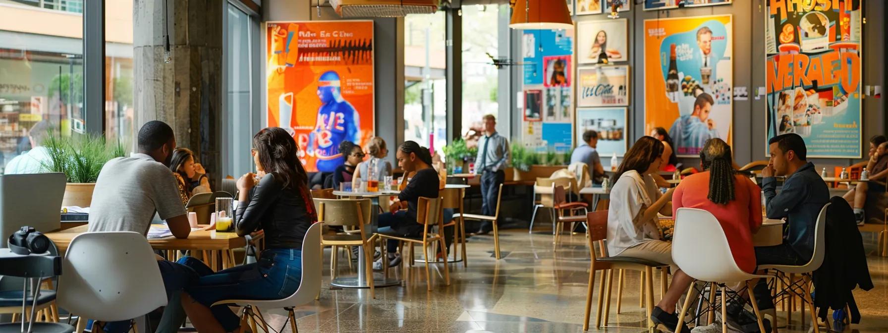 a vibrant urban setting features a modern café with colorful posters promoting liver health awareness, showcasing a diverse group of people engaging in discussions about healthy lifestyle choices while enjoying liver-friendly beverages. a vibrant urban setting features a modern café with colorful posters promoting liver health awareness, showcasing a diverse group of people engaging in discussions about healthy lifestyle choices while enjoying liver-friendly beverages.
